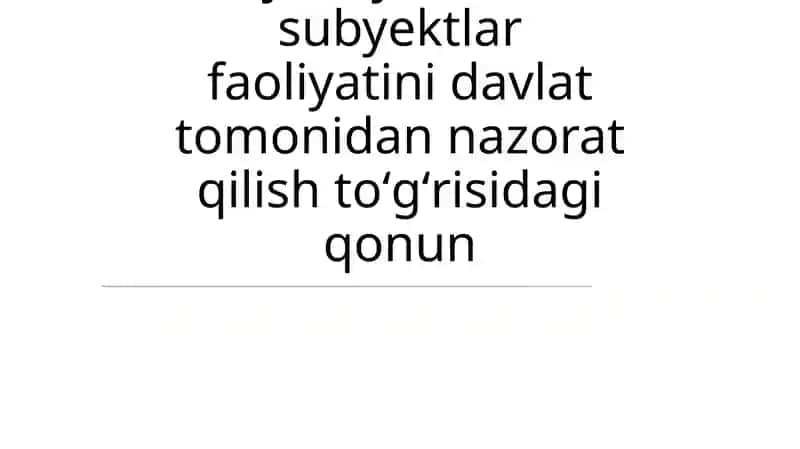 Davlat nazorati 1
