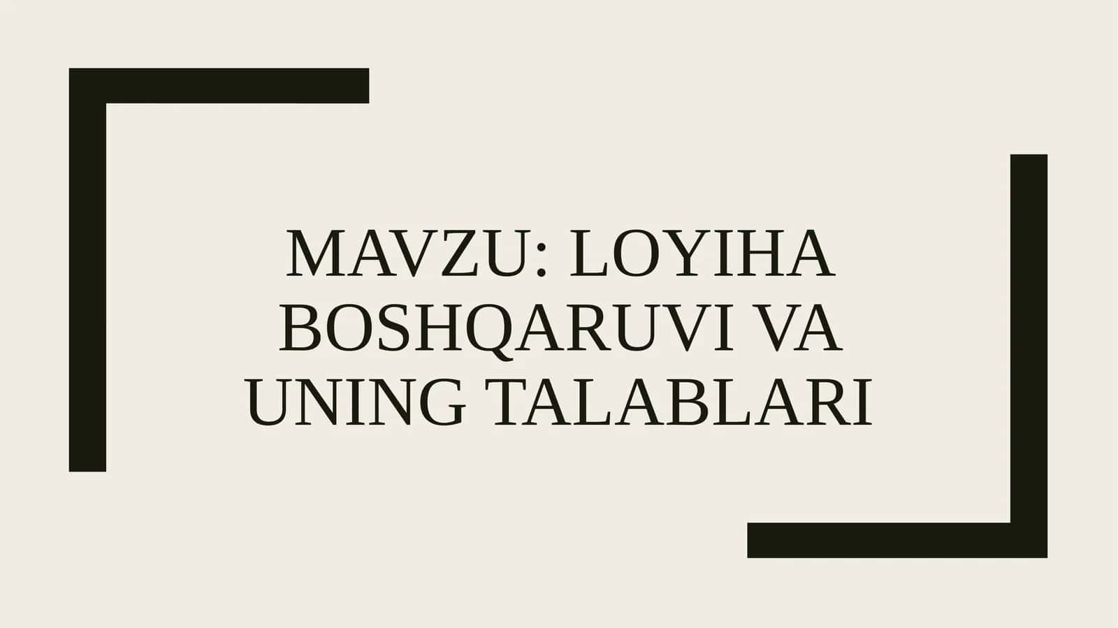 Investitsiya loyihalari boshqaruvining qisqacha rivojlanish tarixi Loyiha boshqaruvi institutlari va 1