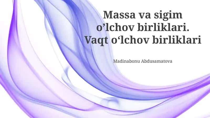 Vaqtning asosiy birliklari 1