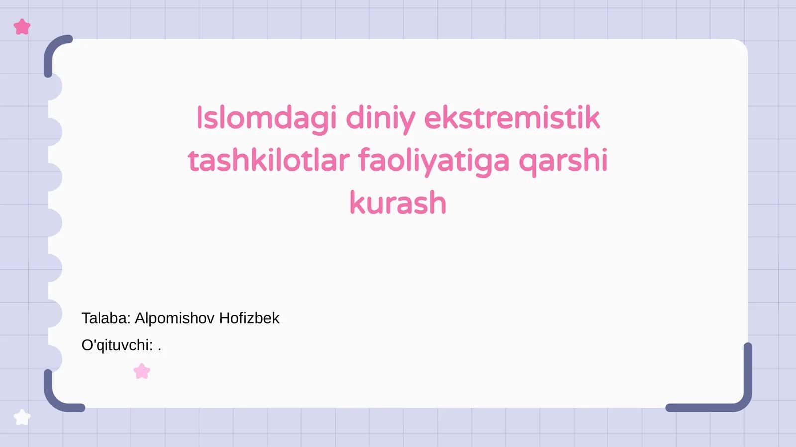 Islomdagi diniy ekstremistik tashkilotlar faoliyatiga qarshi kurash 1
