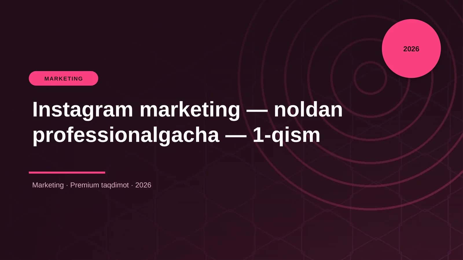Instagram marketing — noldan professionalgacha — 1-qism 1