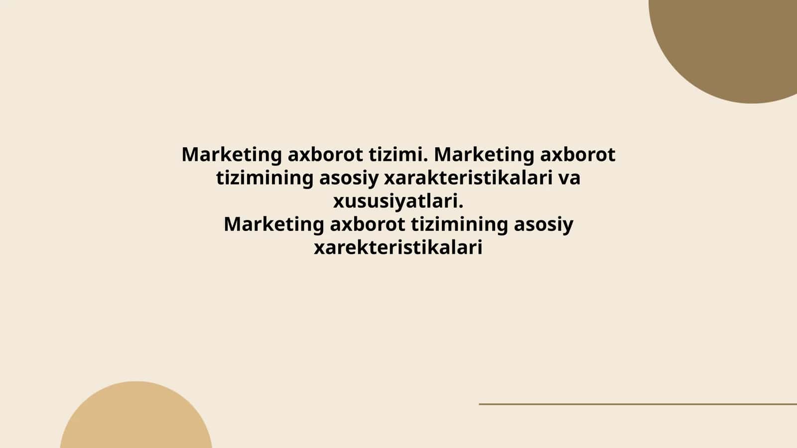 Marketing axborot tizimi 1