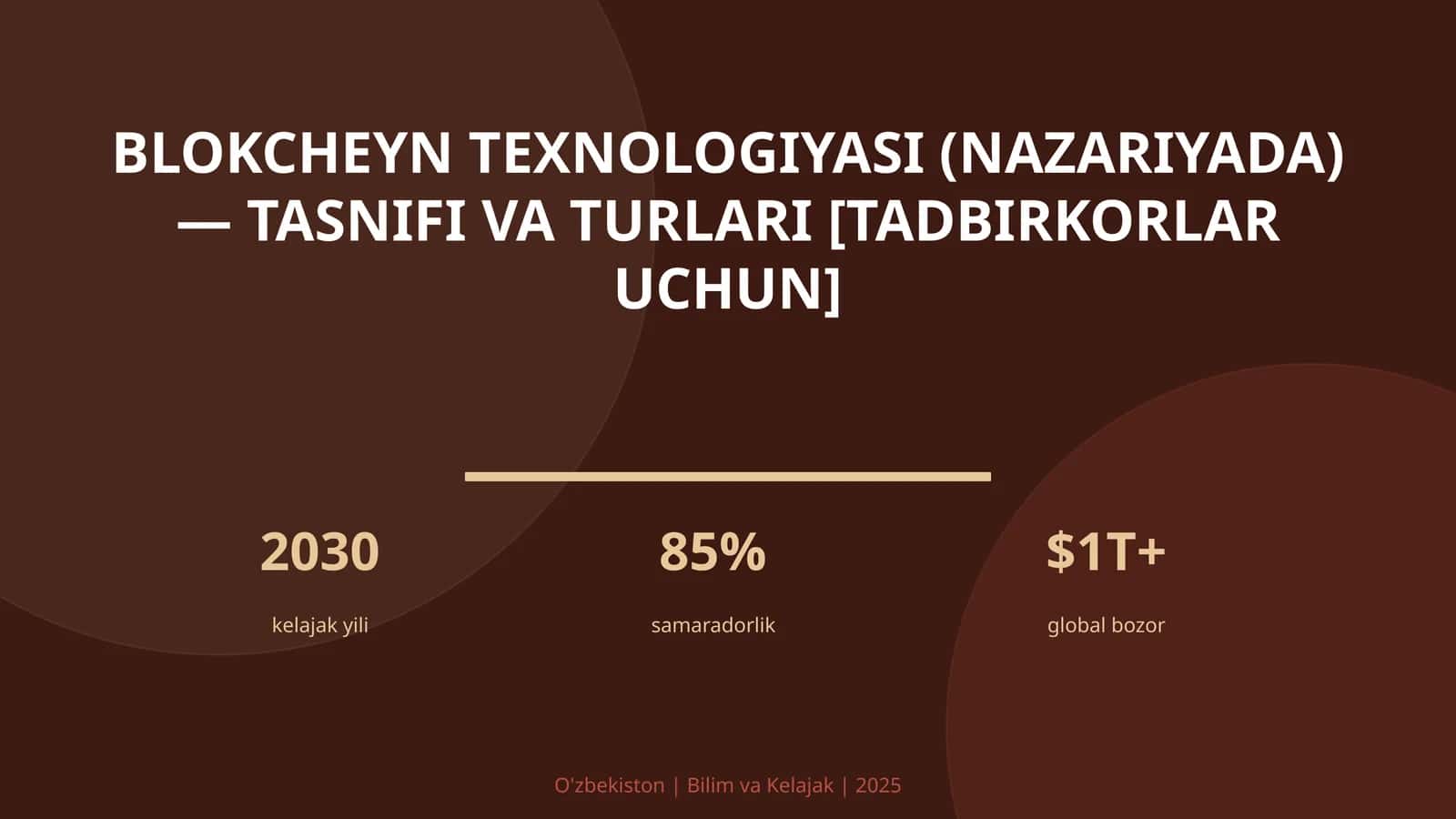 Blokcheyn texnologiyasi (nazariyada) — tasnifi va turlari [TADBIRKORLAR UCHUN] 1