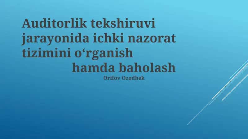 Ichki nazorat tizimi: Ta'rif, ahamiyat va komponentlar 1