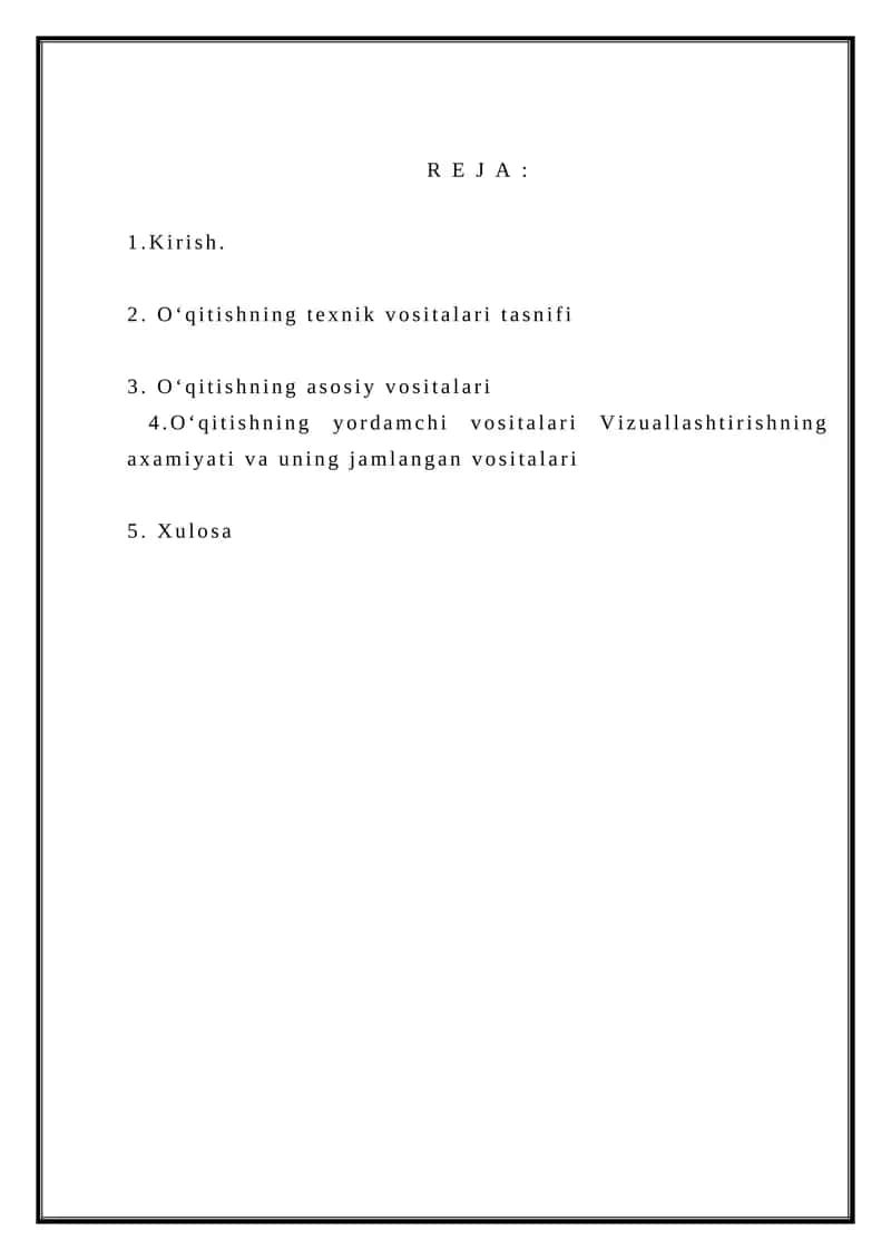 O‘qitishning texnik vositalari tasnifi 1