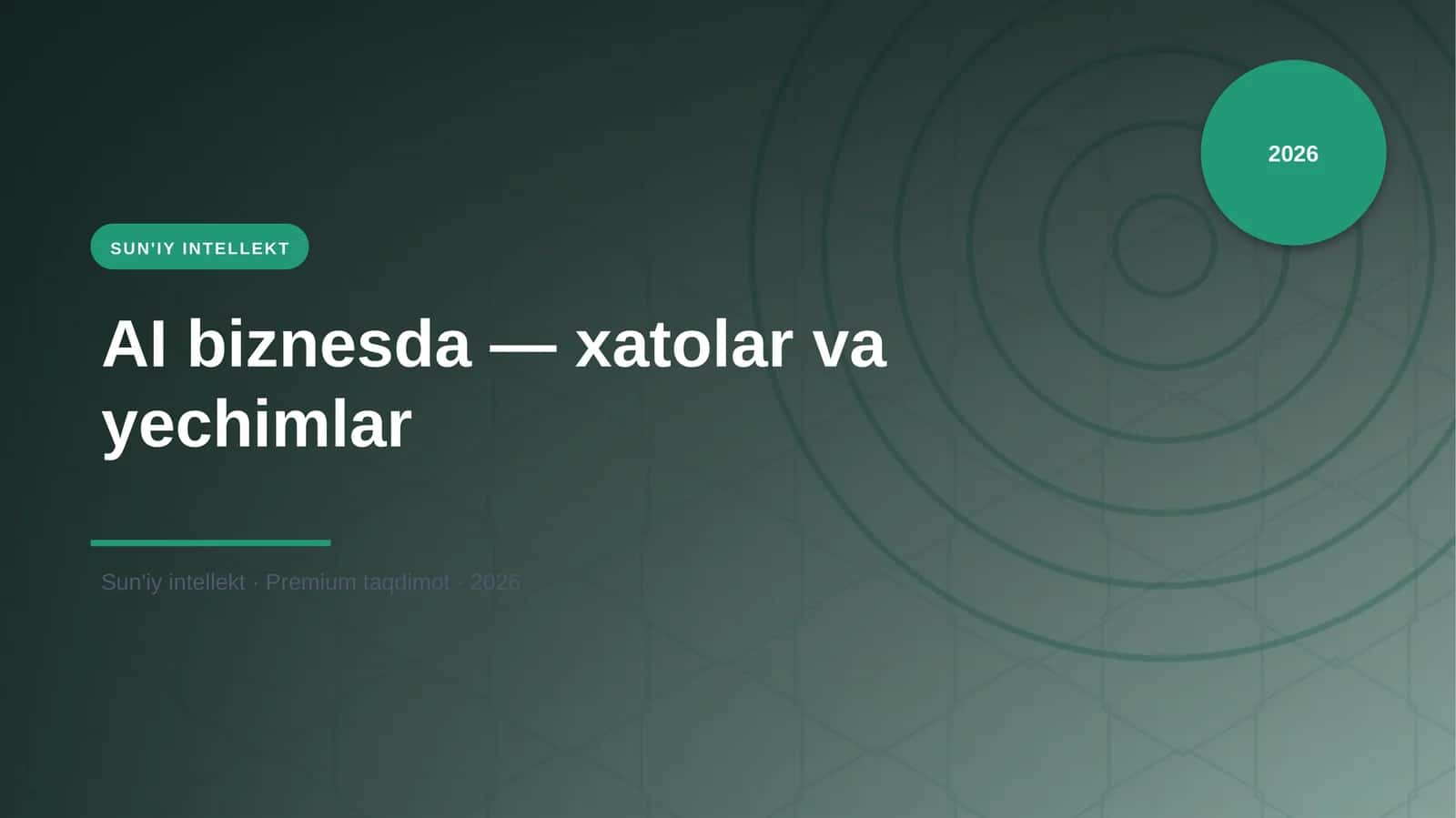 AI biznesda — xatolar va yechimlar 1