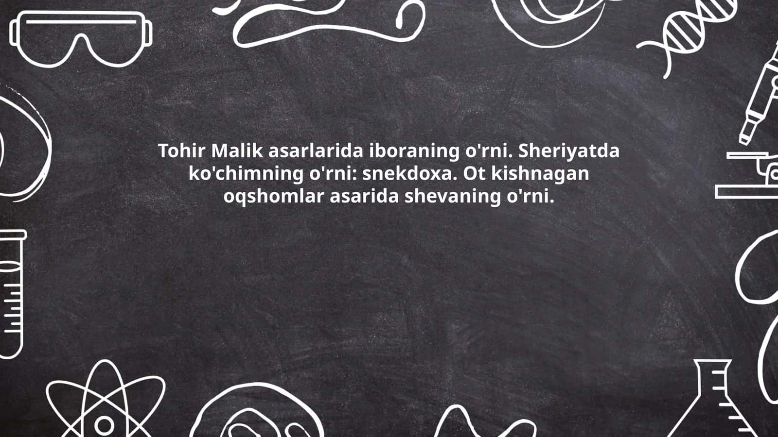 Tohir Malik asarlarida iboraning o'rni 1