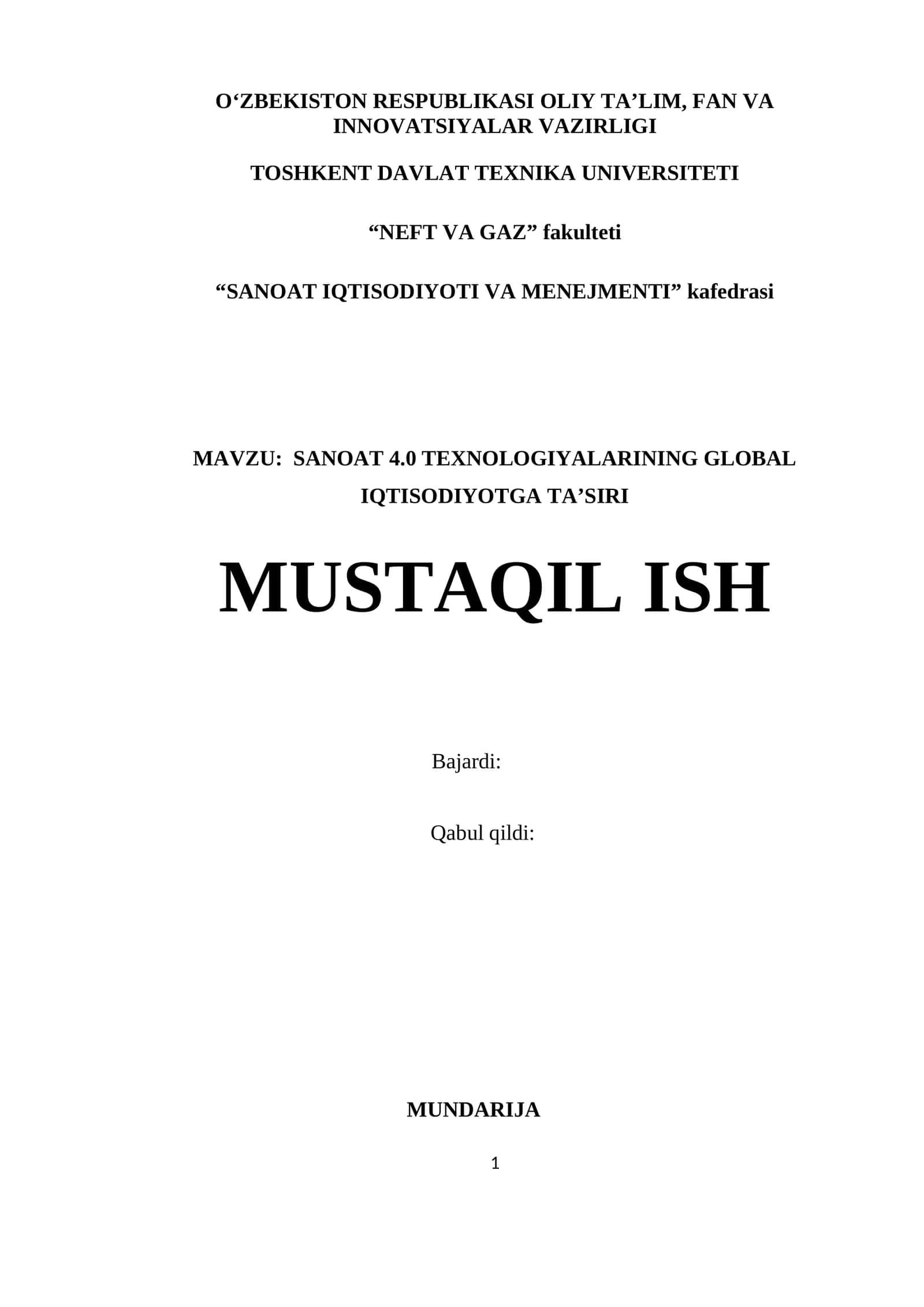 SANOAT 4.0 TEXNOLOGIYALARINING GLOBAL IQTISODIYOTGA TA’SIRI 1