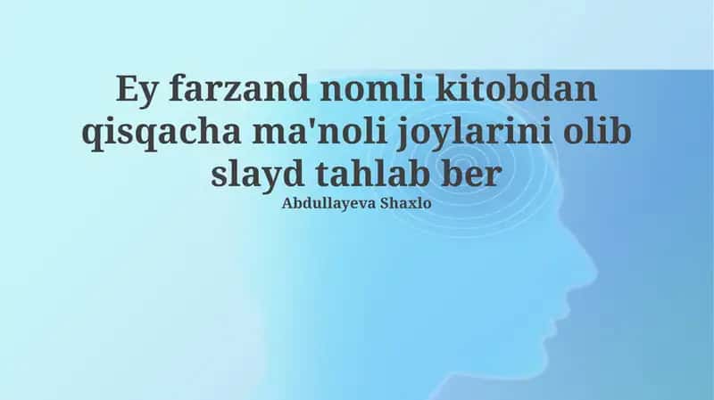 Ey farzand nomli kitob 1