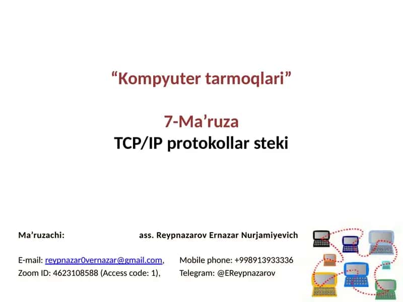 TCP/IP protokollarsteki 1