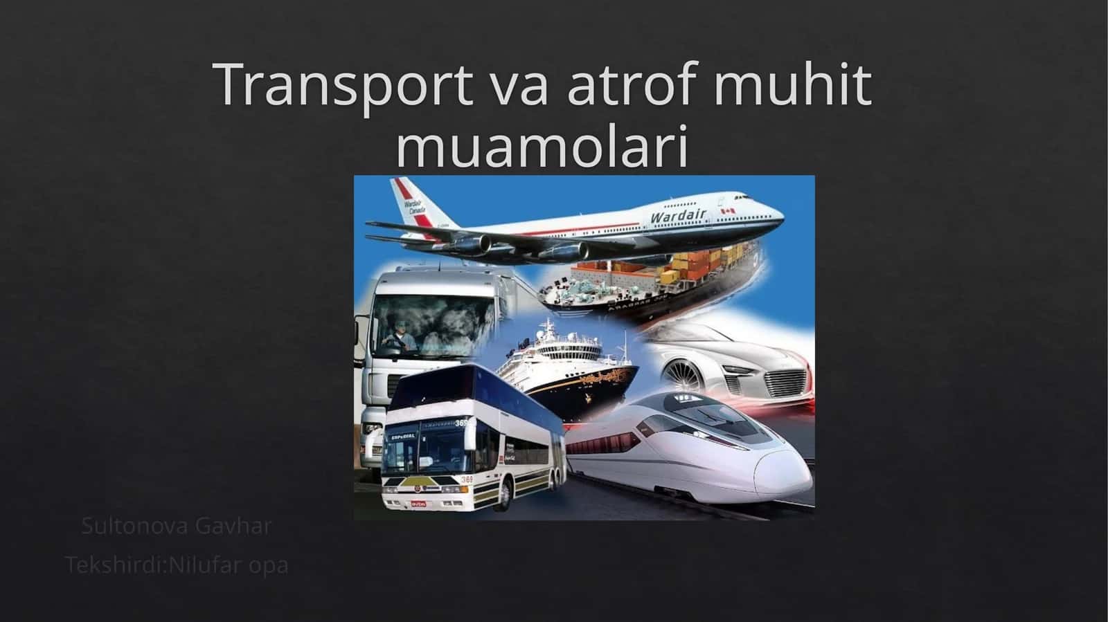 Transport va atrof muhit muamolari 1
