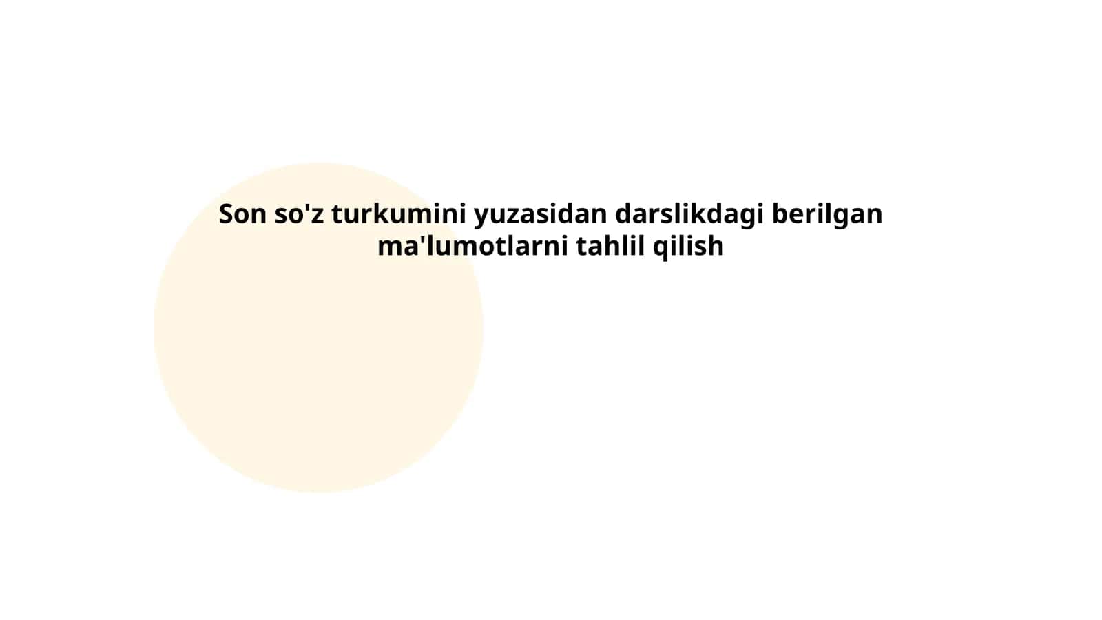 So'z turkumlari ta'rifi 1