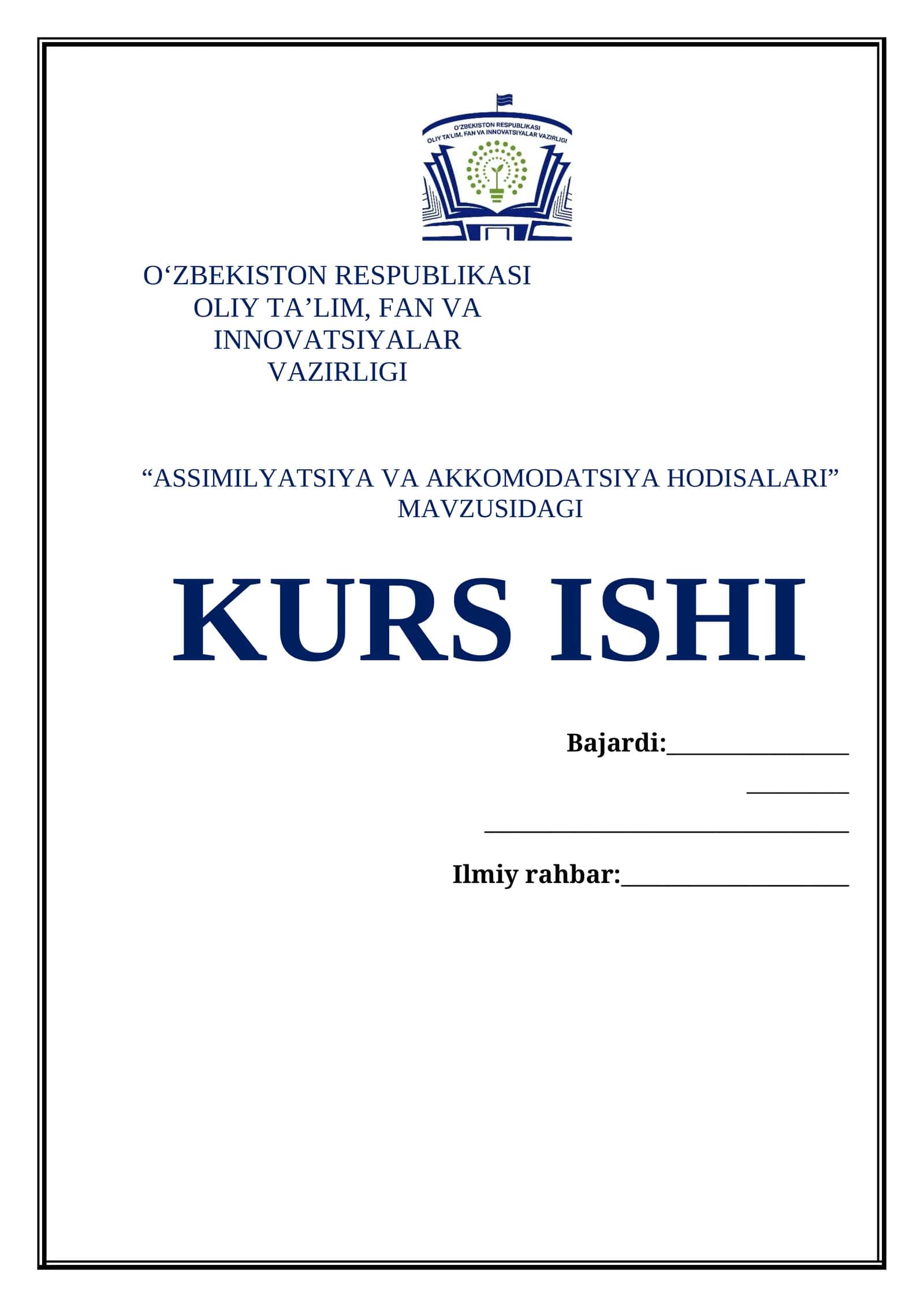 Assimilyatsiya va Akkomodatsiya Hodisalari 1