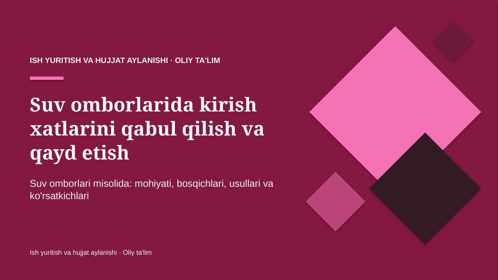suv omborlarida kirish xatlarini qabul qilish va qayd etish 6438 1