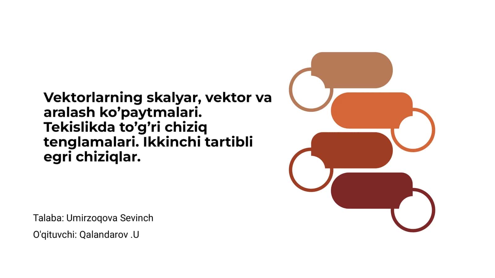 Vektorlarni ko’paytirish turlari 1