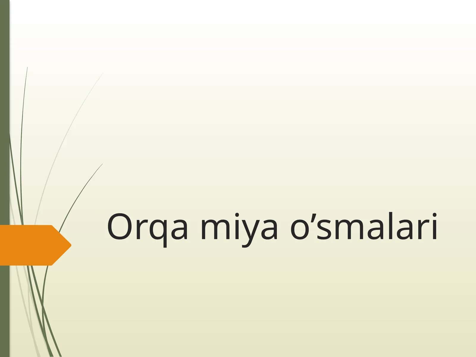 Orqa miya o’smalari 1