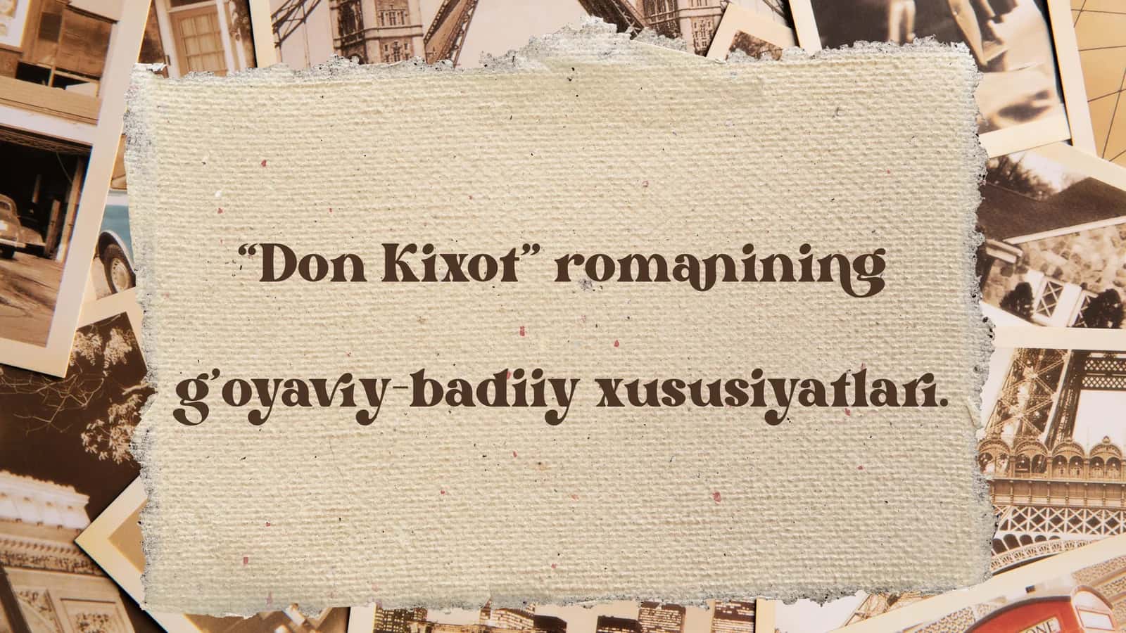 “DonKixot”romaniningg’oyaviy-badiiyxususiyatlari 1