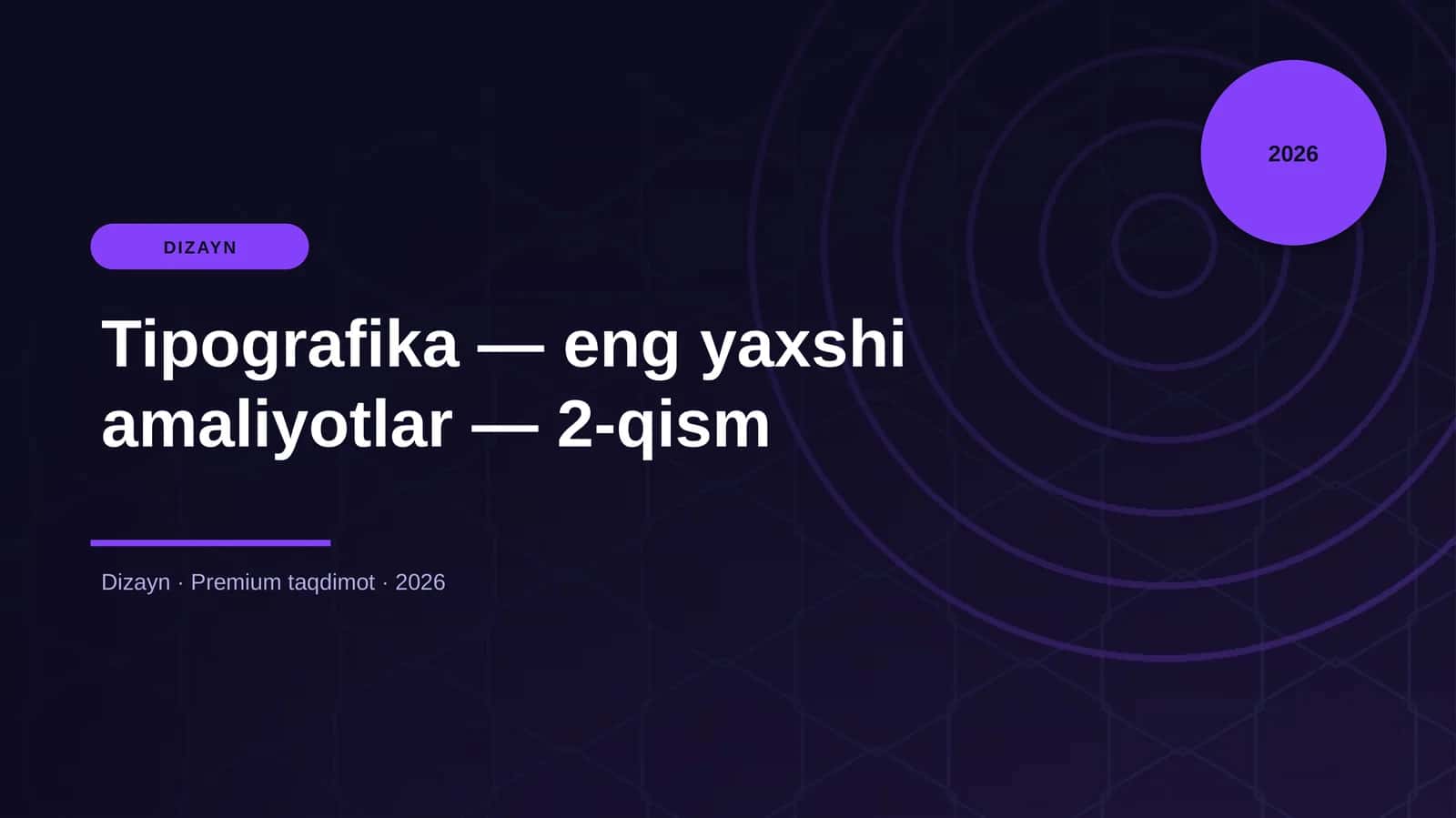 Tipografika — eng yaxshi amaliyotlar — 2-qism 1