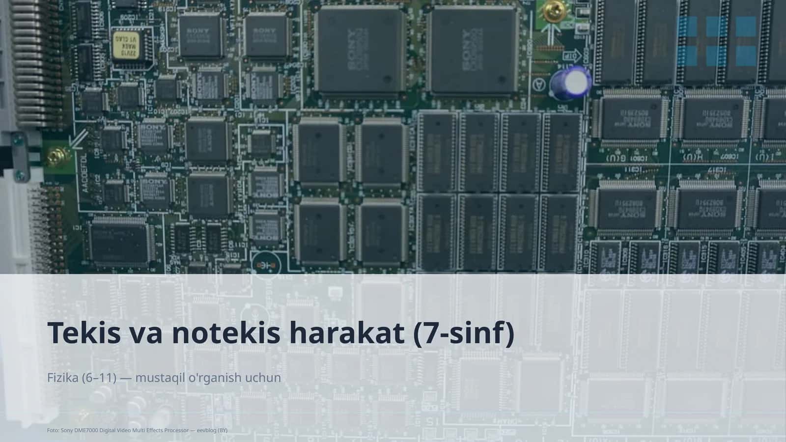 Tekis va notekis harakat (7-sinf) 1