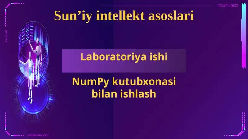Sun’iy intellekt asoslari 1