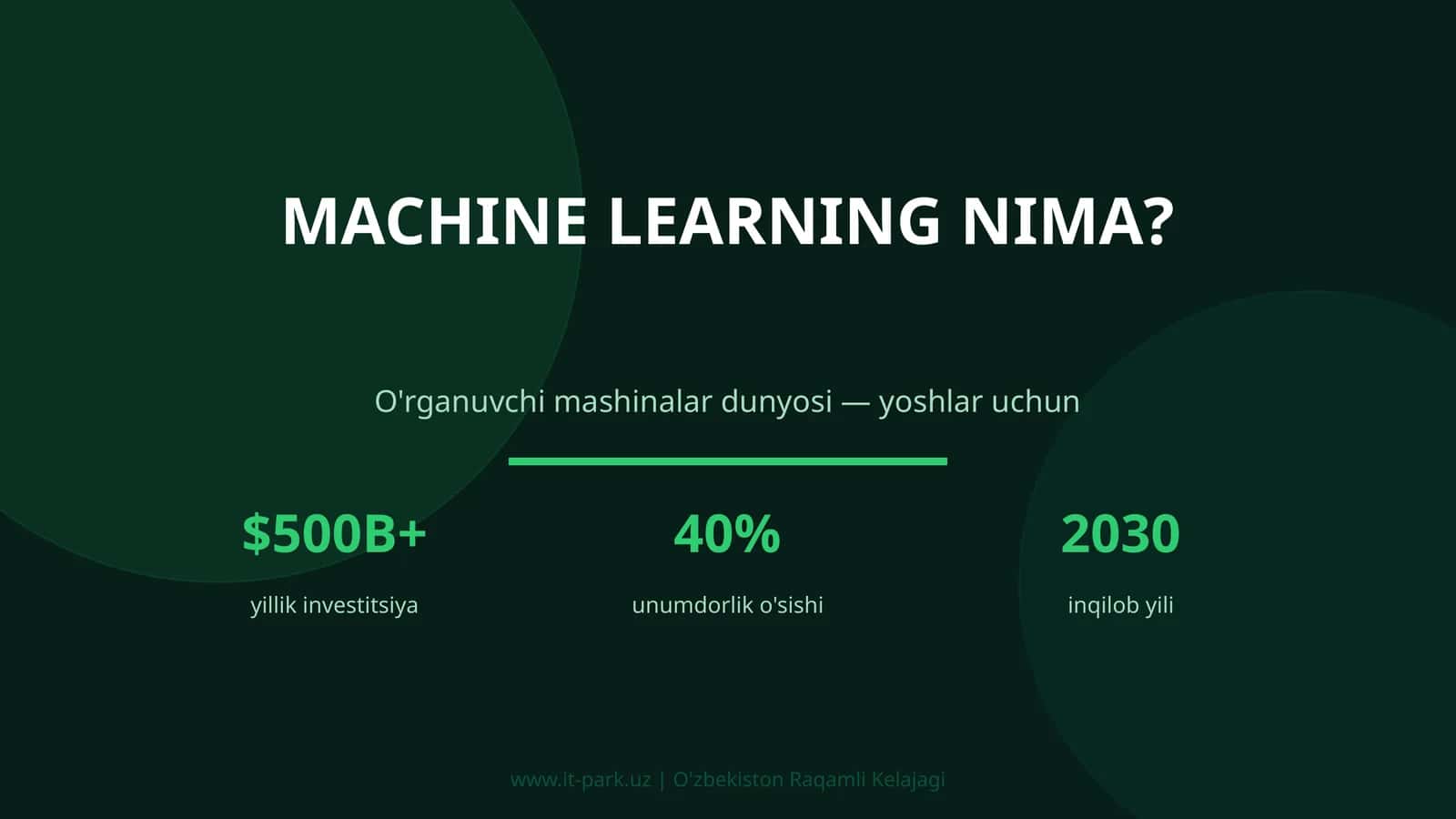 MACHINE LEARNING NIMA? 1