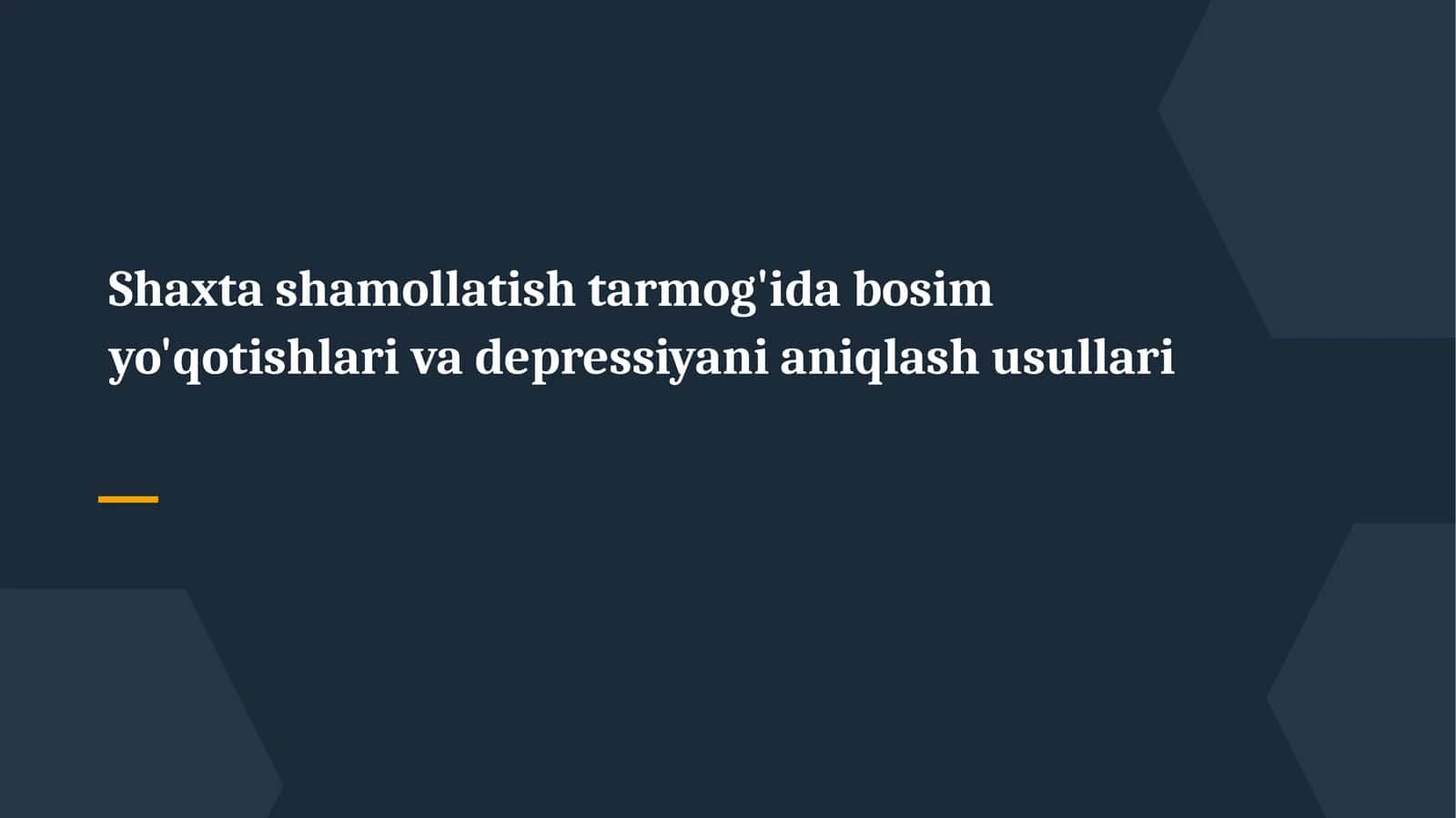 Shaxta shamollatish tarmog'i va depressiya tushunchasi 1