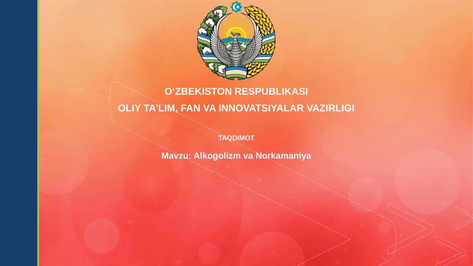 Alkogolizm va Narkomaniya 1