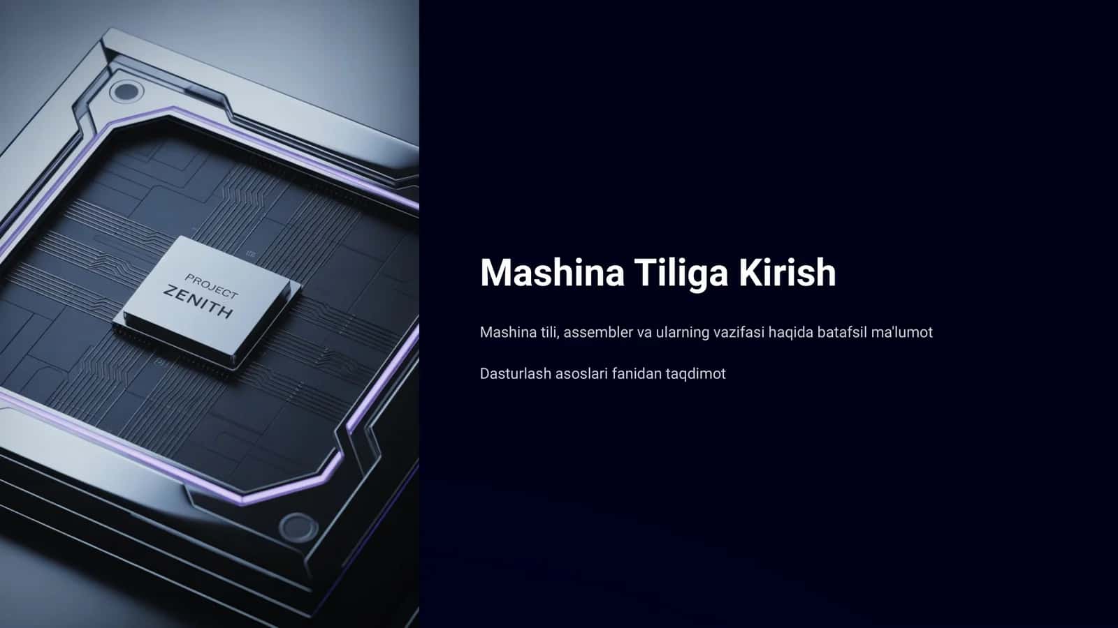 Mashina Tiliga Kirish 1