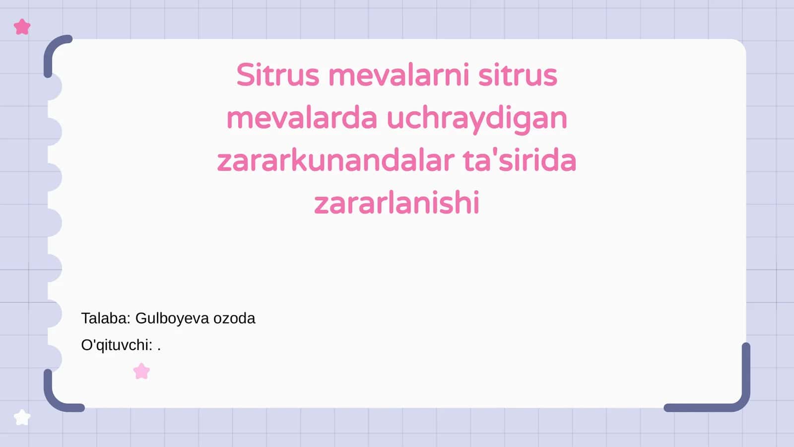 Sitrus mevalarni sitrus mevalarda uchraydigan zararkunandalar ta'sirida zararlanishi 1