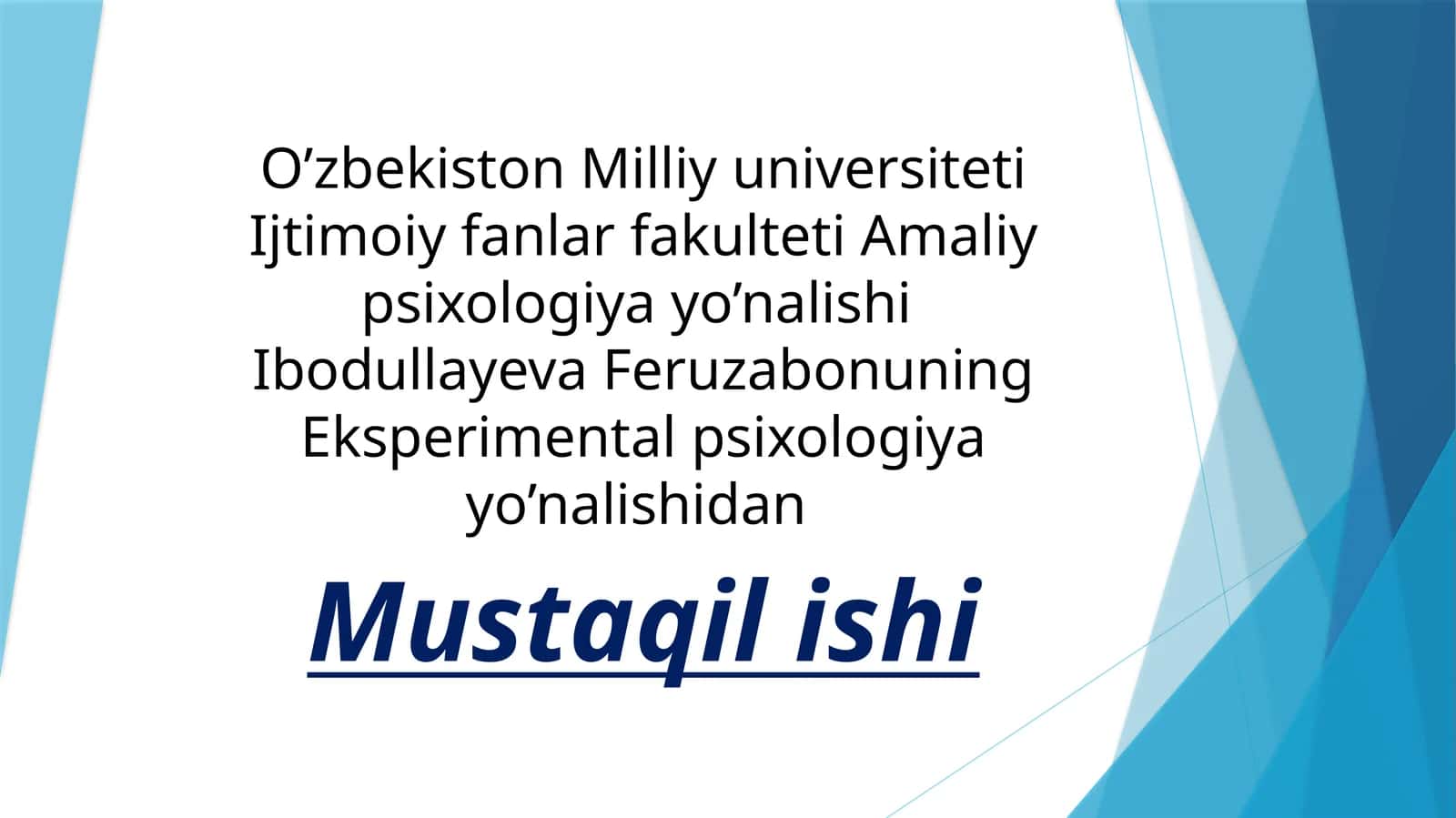 Diqqat va xotira psixokoreksiyasi 1