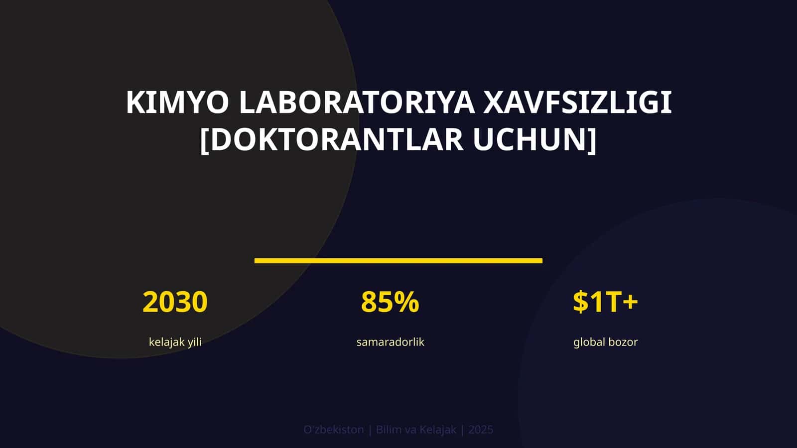 Kimyo laboratoriya xavfsizligi [doktorantlar uchun] 1