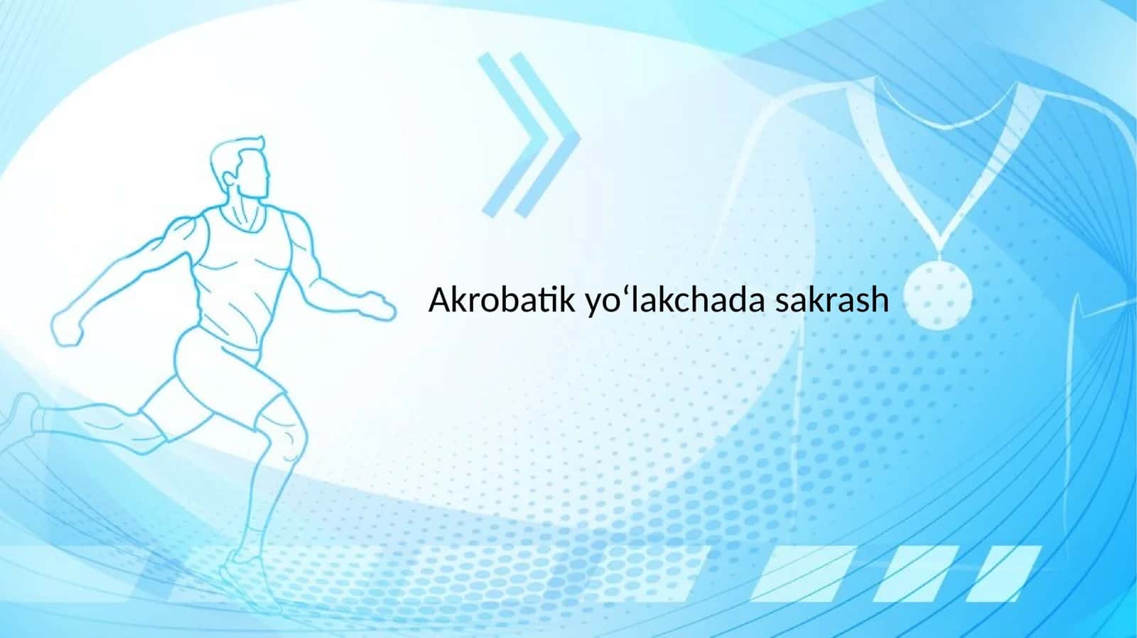 Akrobatik yo‘lakchada sakrash 1