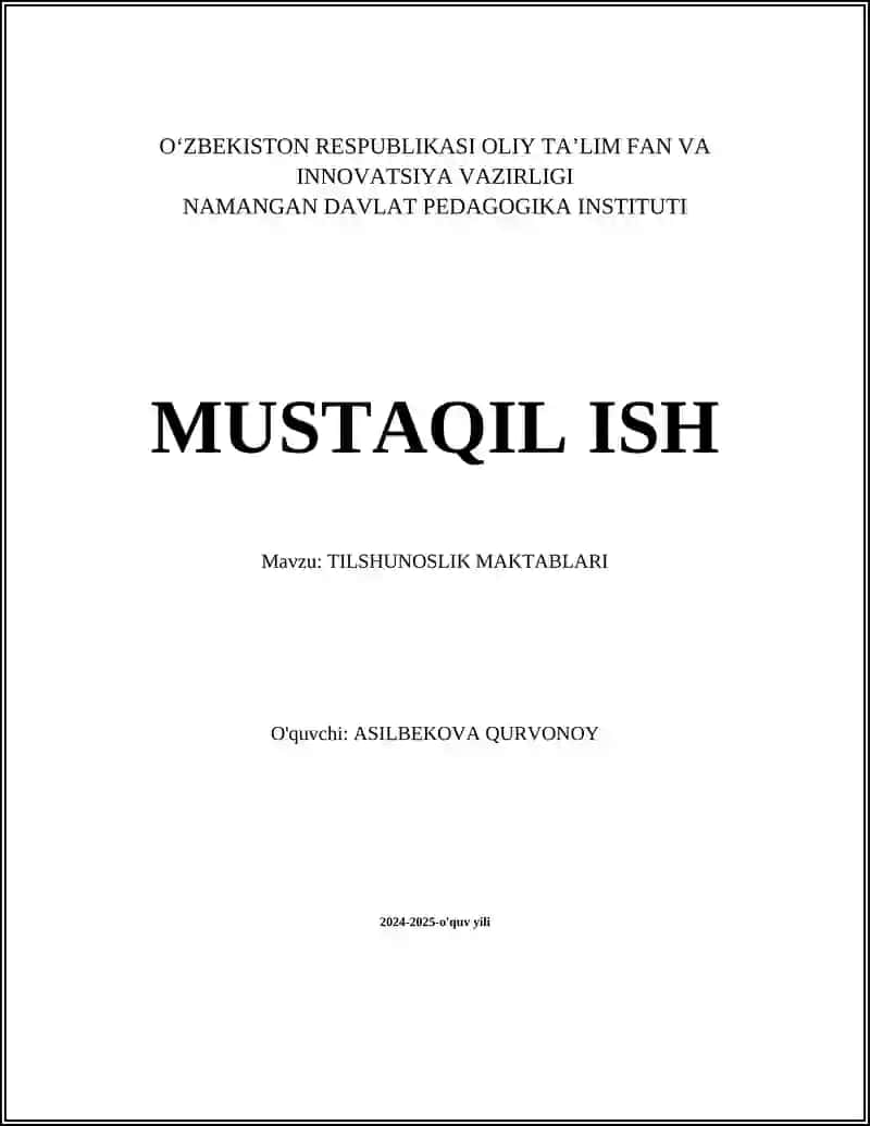 Tilshunoslik maktablari