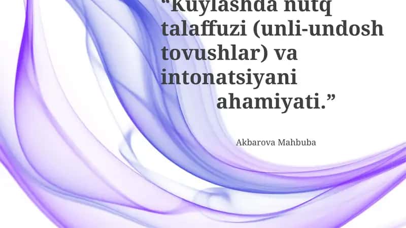 So'zlarning Ohangini To'g'ri Qo'llash 1