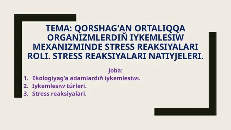 Stress reaksiyalari 1