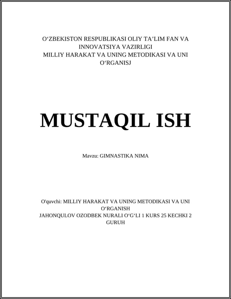GIMNASTIKA NIMA 1