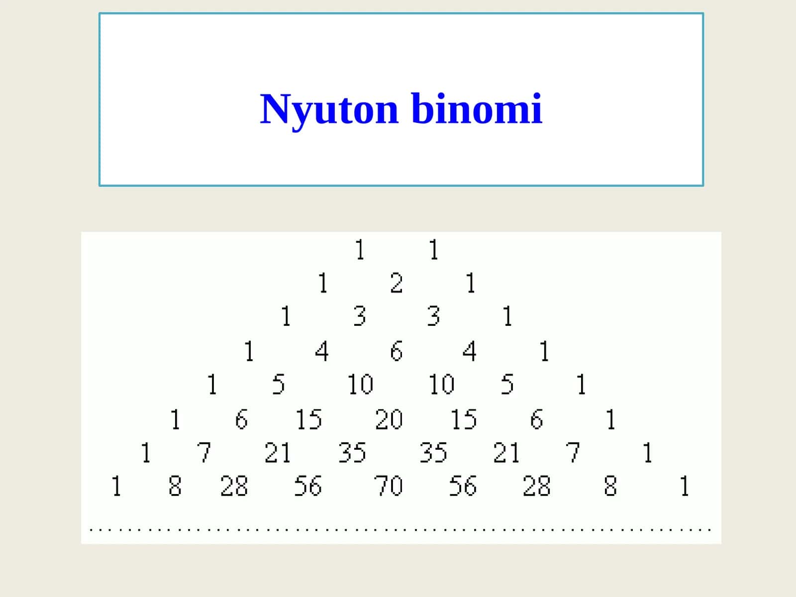 Nyutonbinomi 1