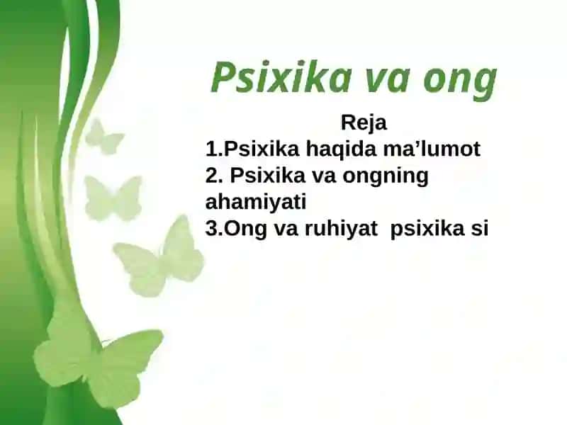 Psixika va ong