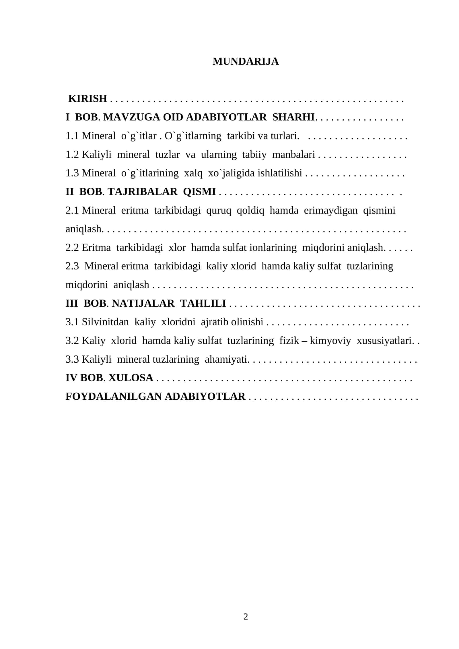 Mineral o`g`itlar. O`g`itlarning tarkibi va turlari 1