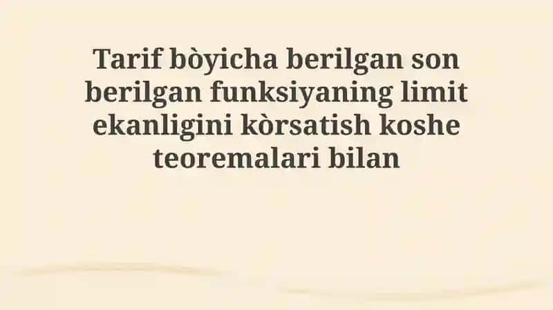 Cauchy teoremasi