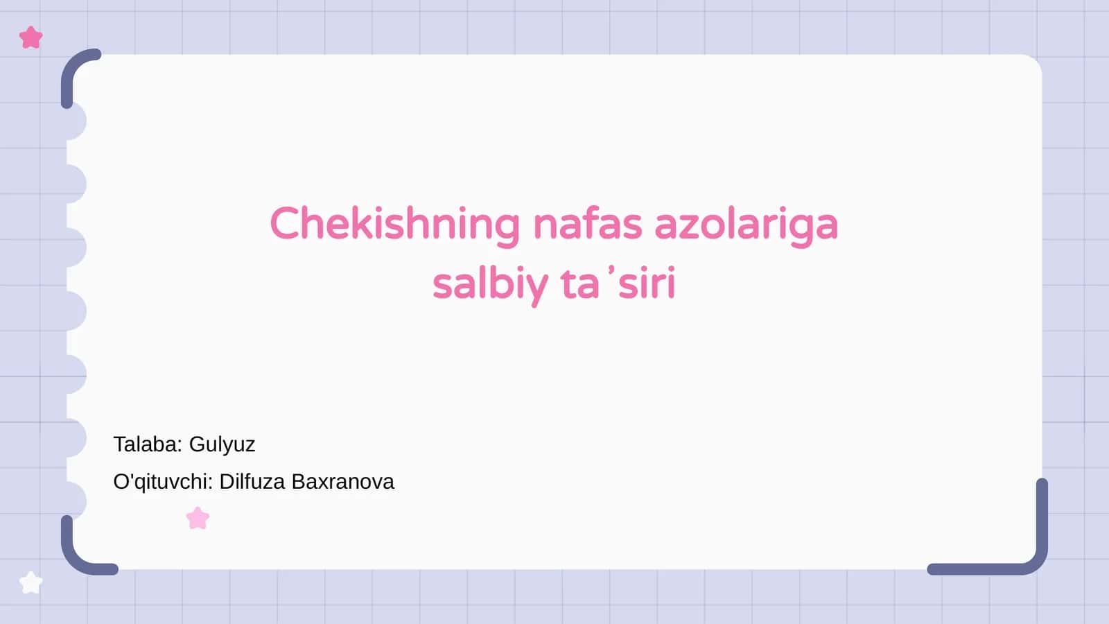 Chekishning nafas azolariga salbiy taʼsiri 1