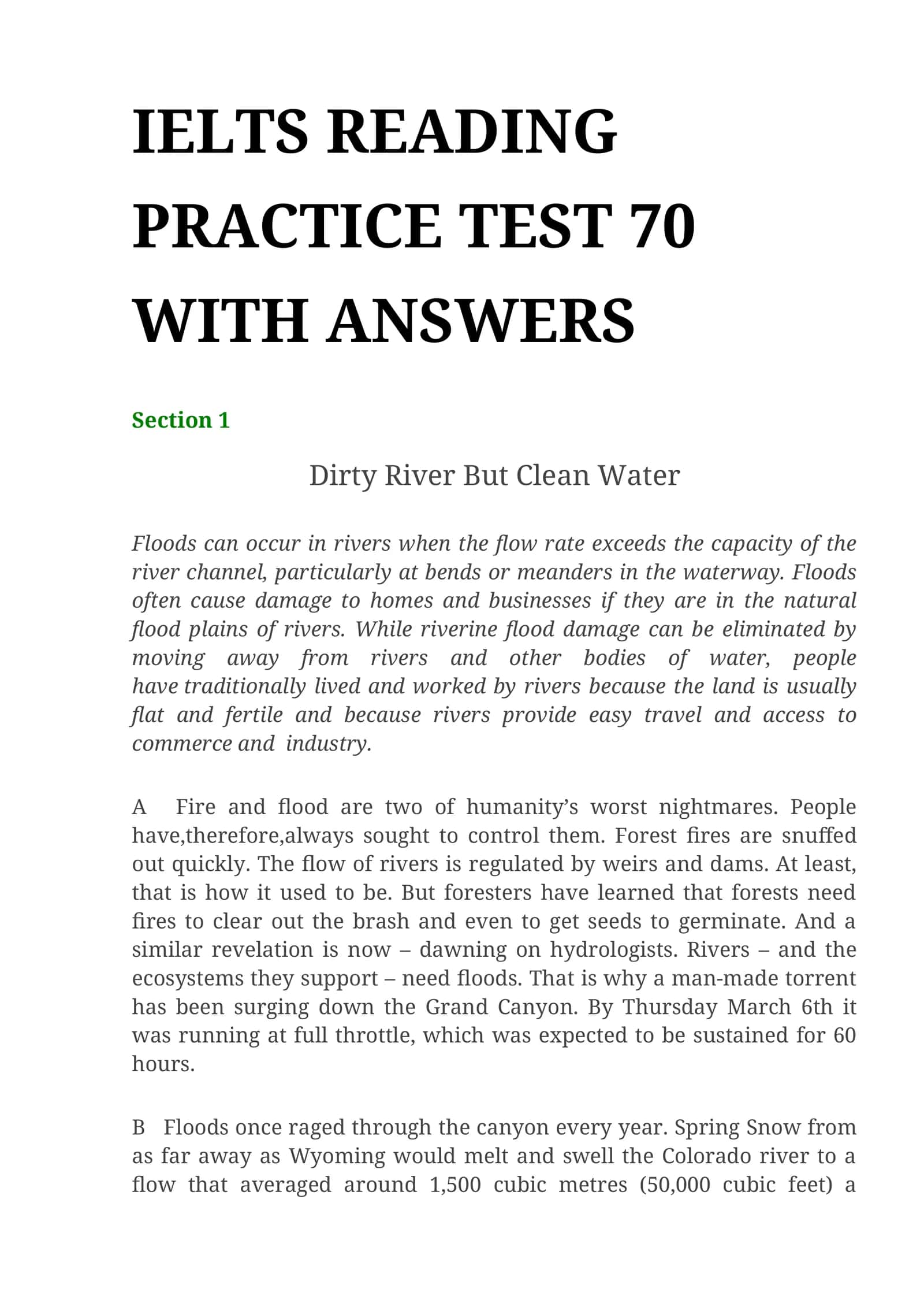 Dirty River But Clean Water 1