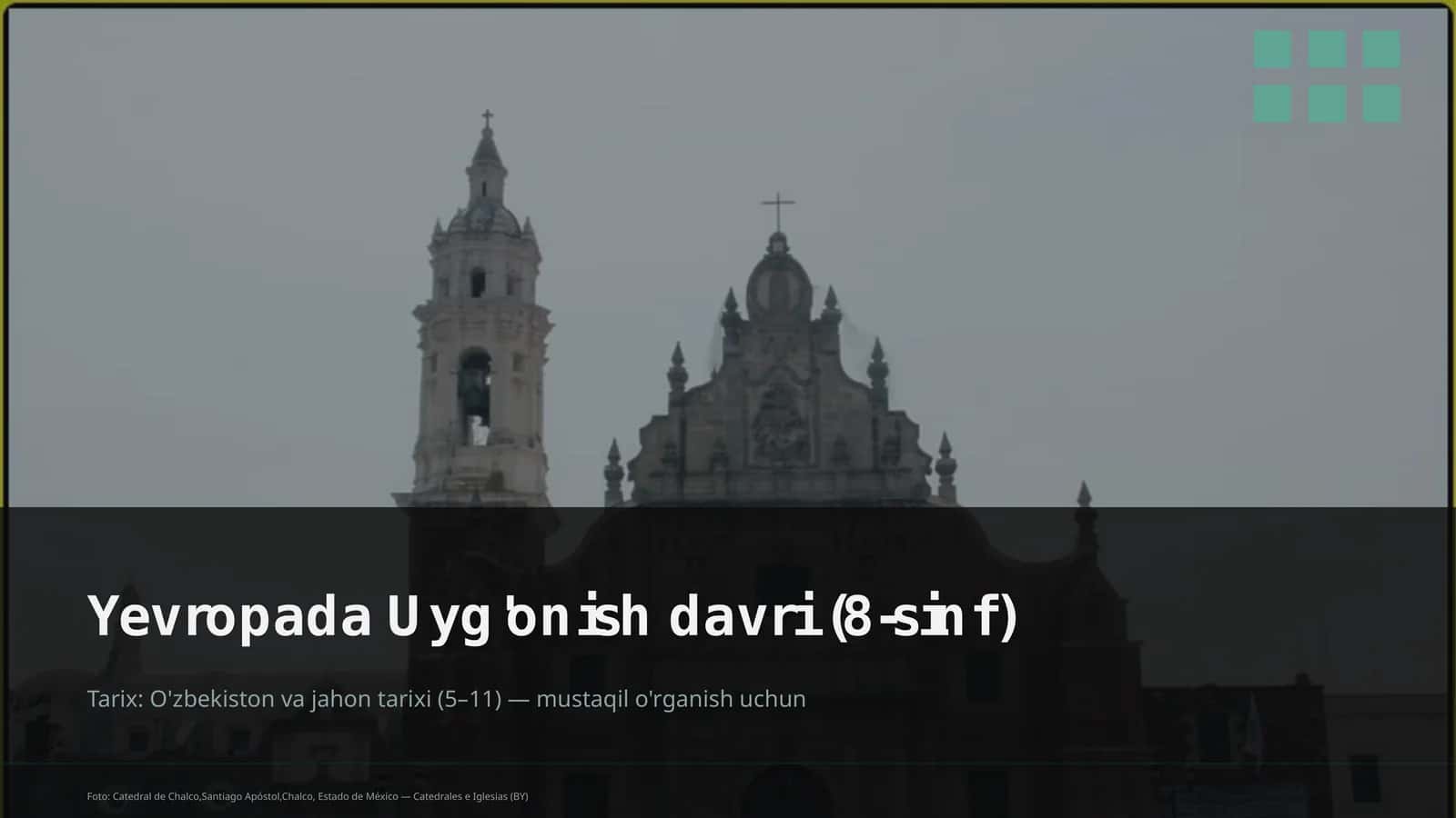 Yevropada Uyg'onish davri (8-sinf) 1
