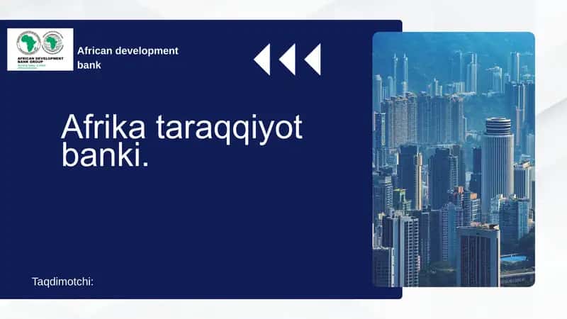 Afrika taraqqiyot banki. 1