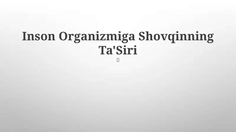 Shovqinning Ta'Siri 1