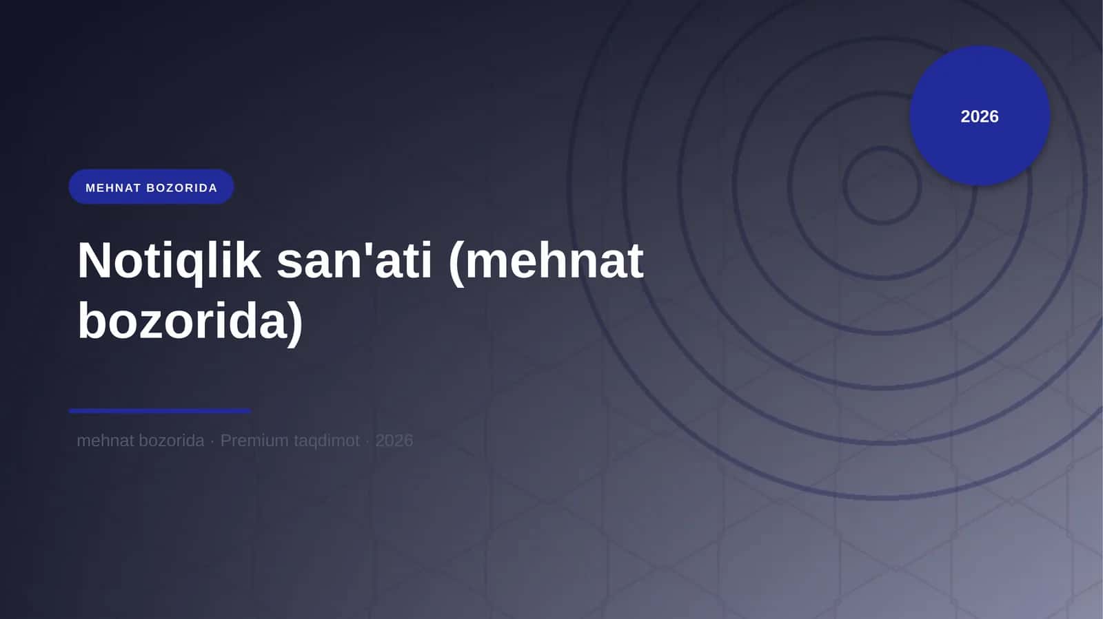 Notiqlik san'ati (mehnat bozorida) 1