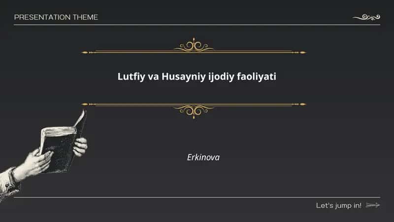 Lutfiy va Husayniy ijodiy faoliyati 1
