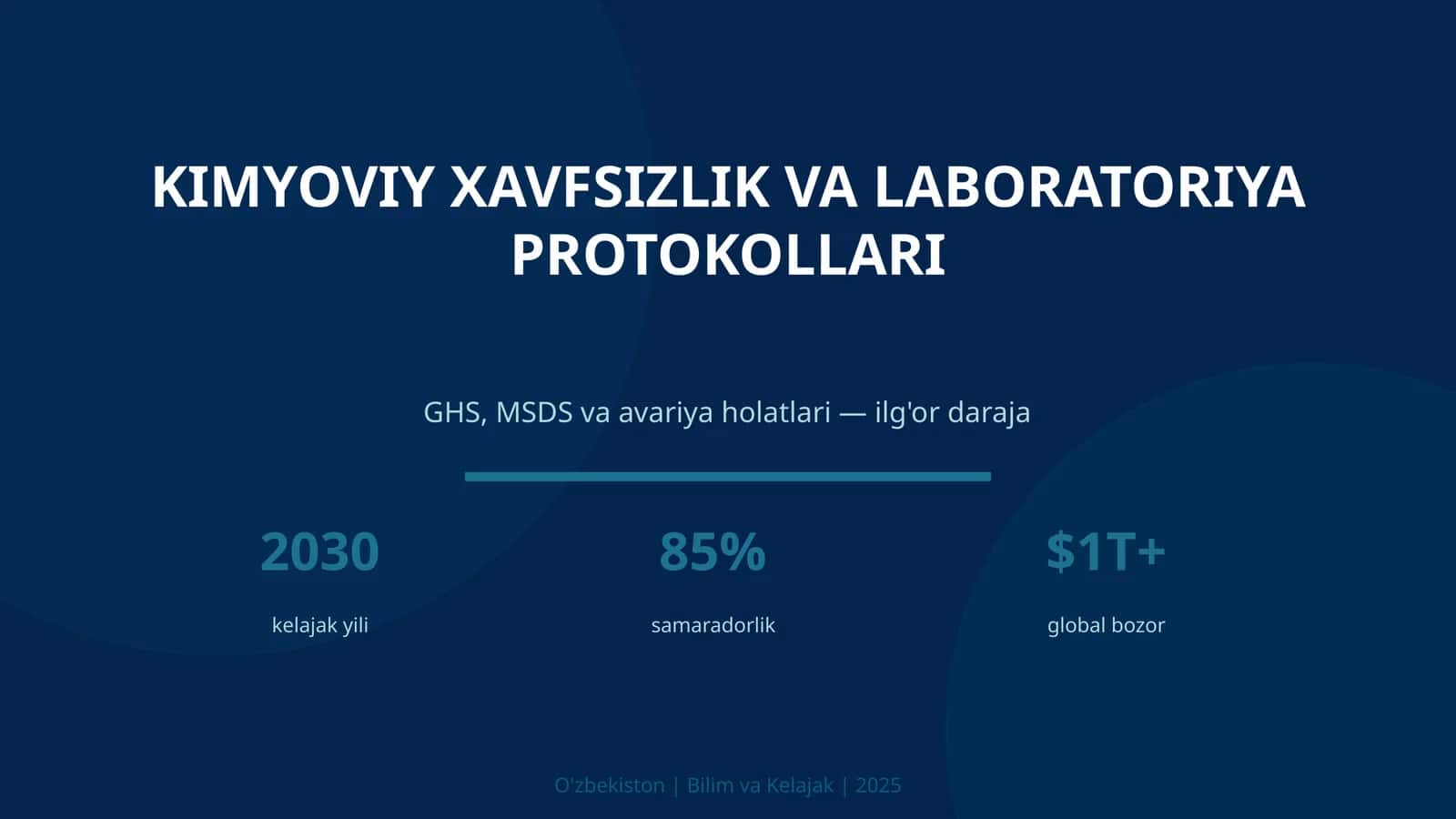 Kimyoviy xavfsizlik va laboratoriya protokollari 1