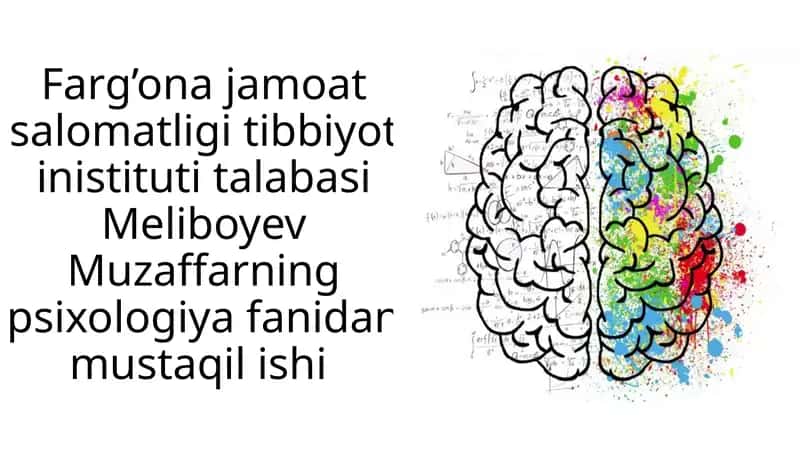 Psixologiya fanidan mustaqil ish 1