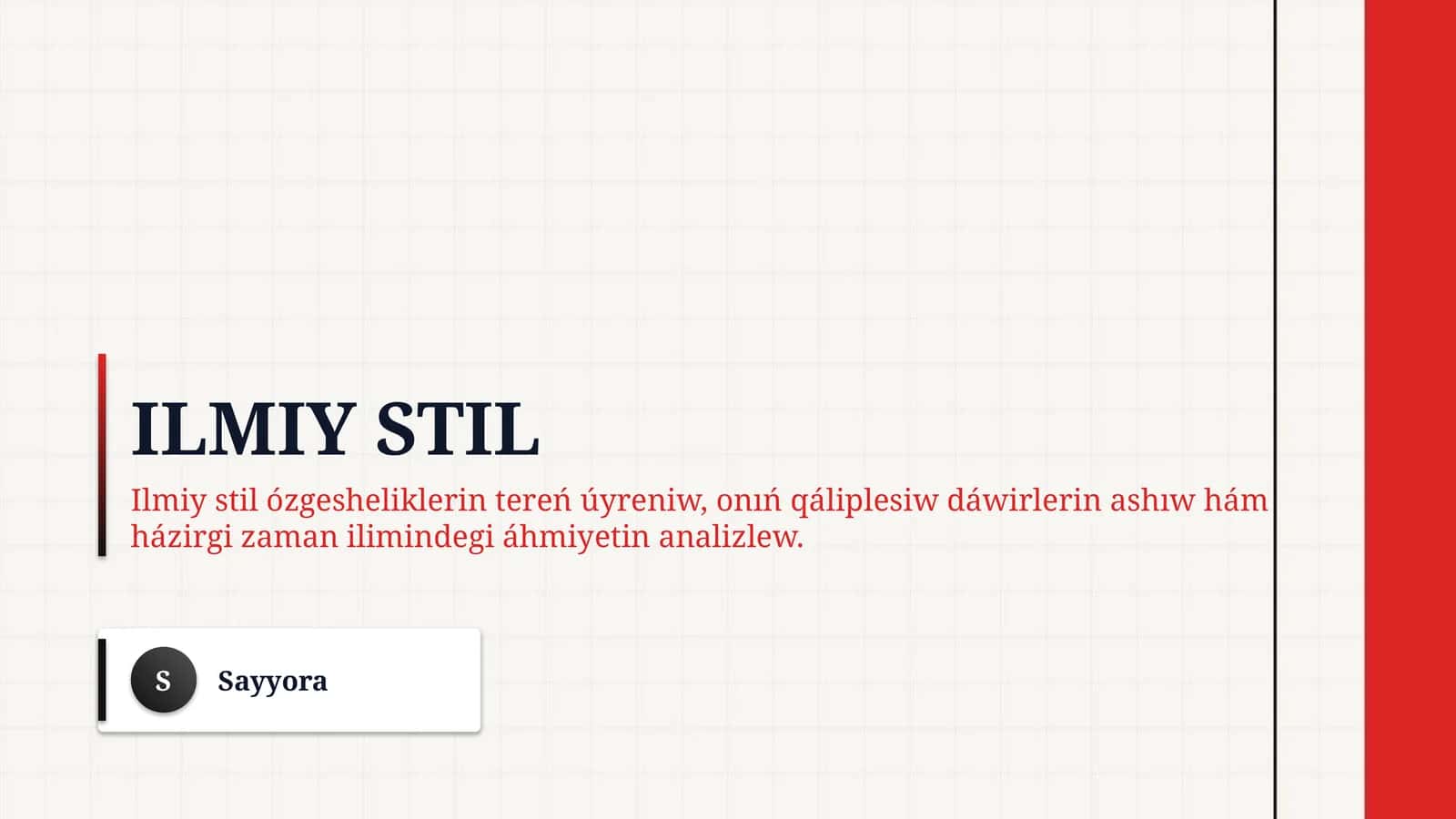 Ilmiy stil 1